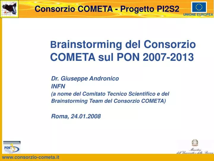 b rainstorming del consorzio cometa sul pon 2007 2013