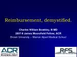 Reimbursement, demystified. - slide 1