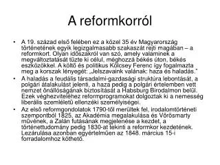 a reformkorr l