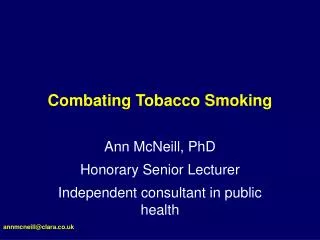Combating Tobacco Smoking