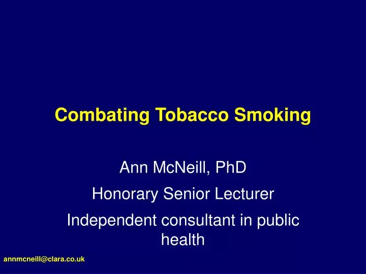 combating tobacco smoking