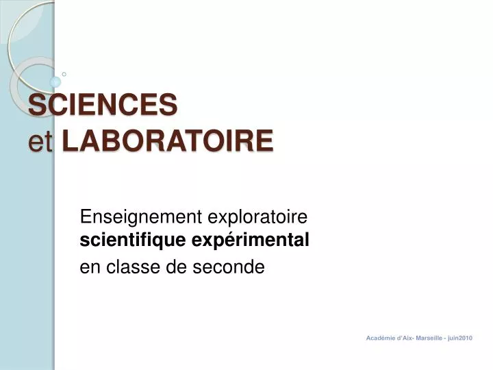 sciences et laboratoire