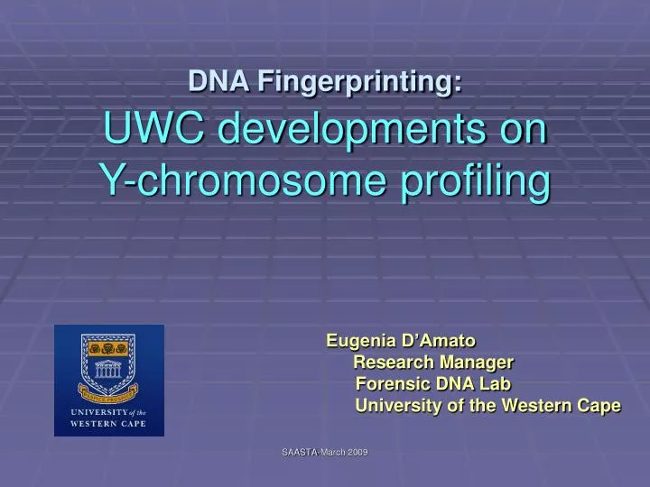 dna fingerprinting uwc developments on y chromosome profiling