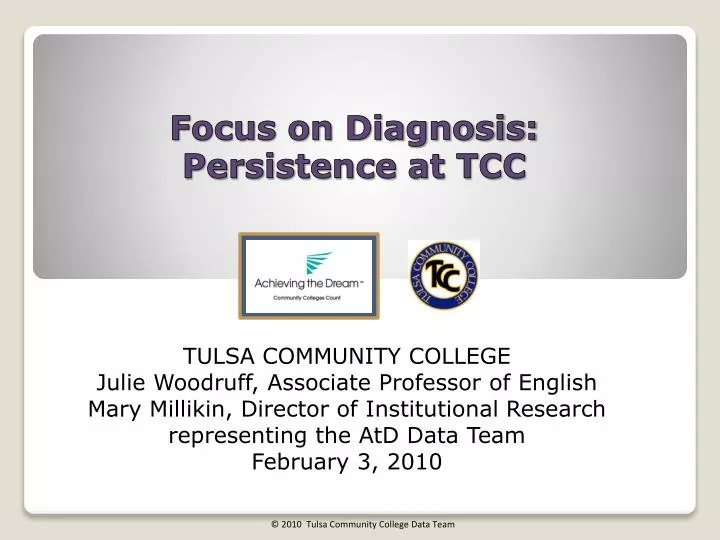 focus on diagnosis persistence at tcc