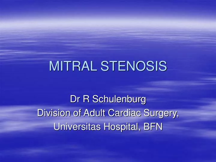 mitral stenosis