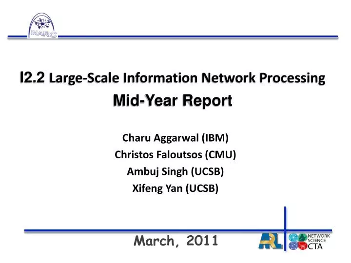 i2 2 large scale information network processing mid year report