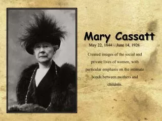 mary cassatt: her works of art