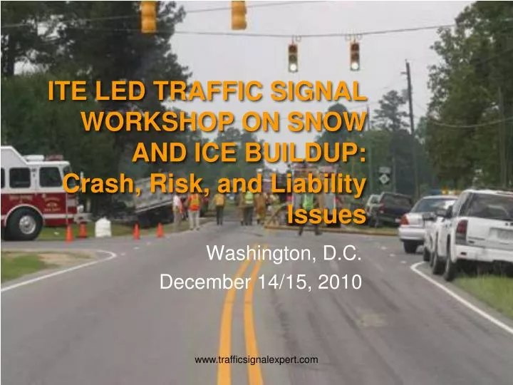 ite led traffic signal workshop on snow and ice buildup crash risk and liability issues