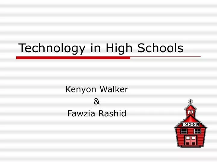 technology in high schools