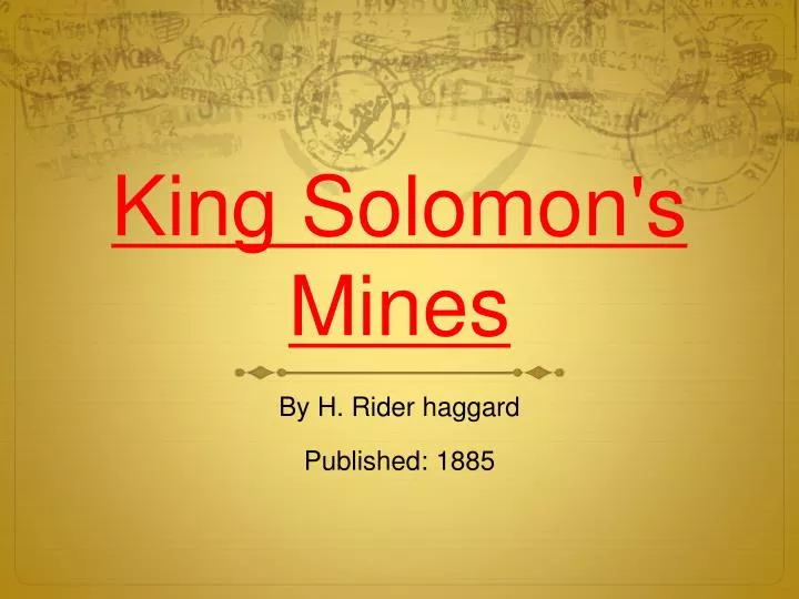 king solomon s mines