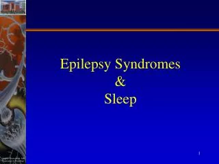 Epilepsy Syndromes &amp; Sleep