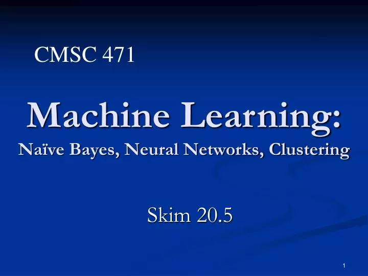 machine learning na ve bayes neural networks clustering