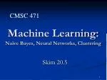 Machine Learning: Naïve Bayes, Neural Networks, Clustering - slide 1