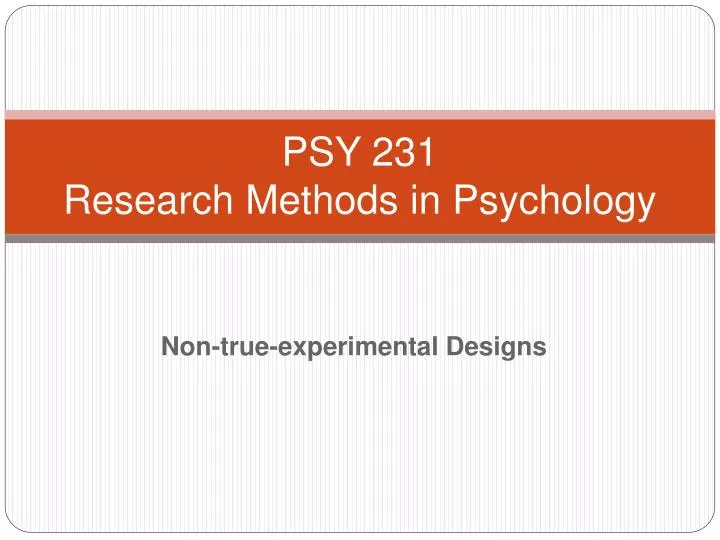 psy 231 research methods in psychology