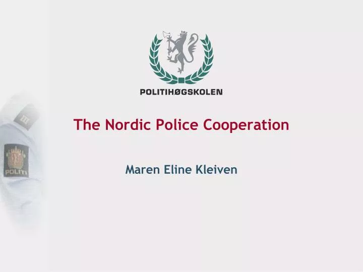 the nordic police cooperation