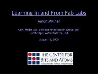 Learning In and From Fab Labs