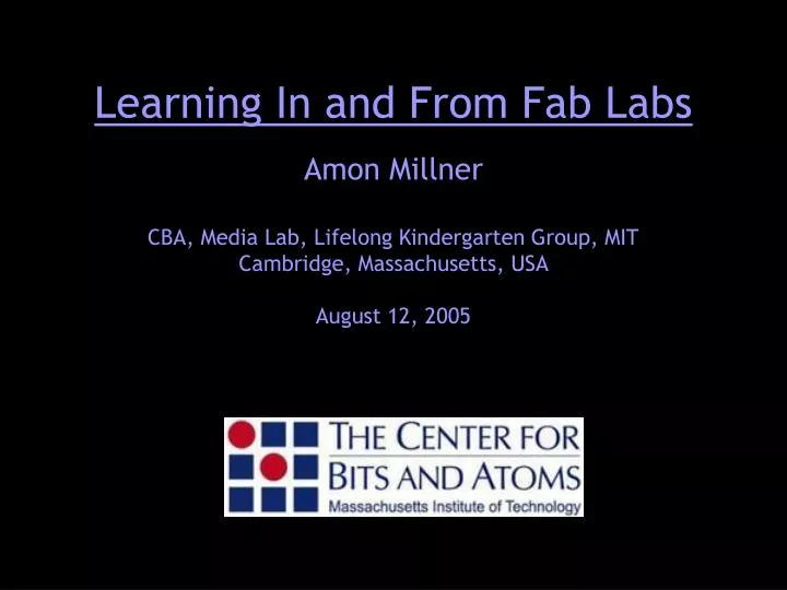 learning in and from fab labs