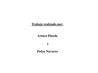 trabajo realizado por arturo pineda y pedro navarro