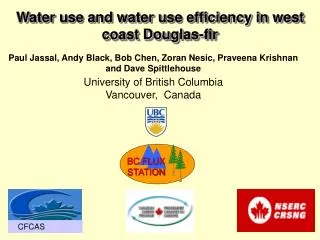 Water use and water use efficiency in west coast Douglas-fir