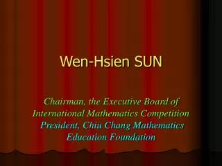Wen-Hsien SUN