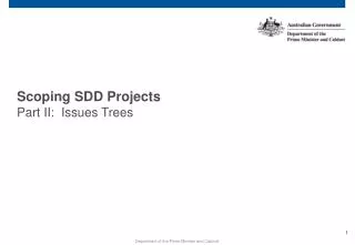 Scoping SDD Projects Part II: Issues Trees