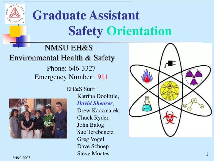 graduate assistant safety orientation