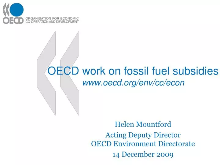 oecd work on fossil fuel subsidies www oecd org env cc econ