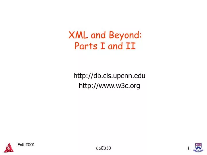 xml and beyond parts i and ii