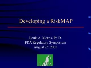 Developing a RiskMAP