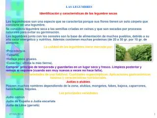 las legumbres