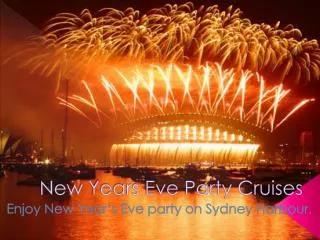 new years eve party cruises sydney harbour