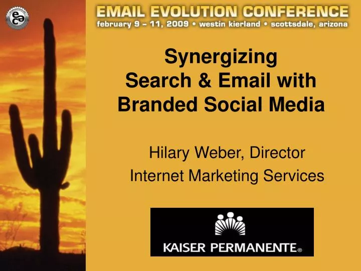 synergizing search email with branded social media
