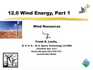 12.0 Wind Energy, Part 1