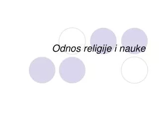 Odnos religije i nauke