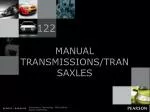 MANUAL TRANSMISSIONS/TRANSAXLES - slide 1
