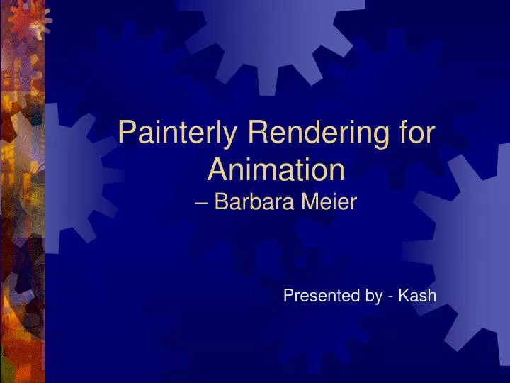 painterly rendering for animation barbara meier