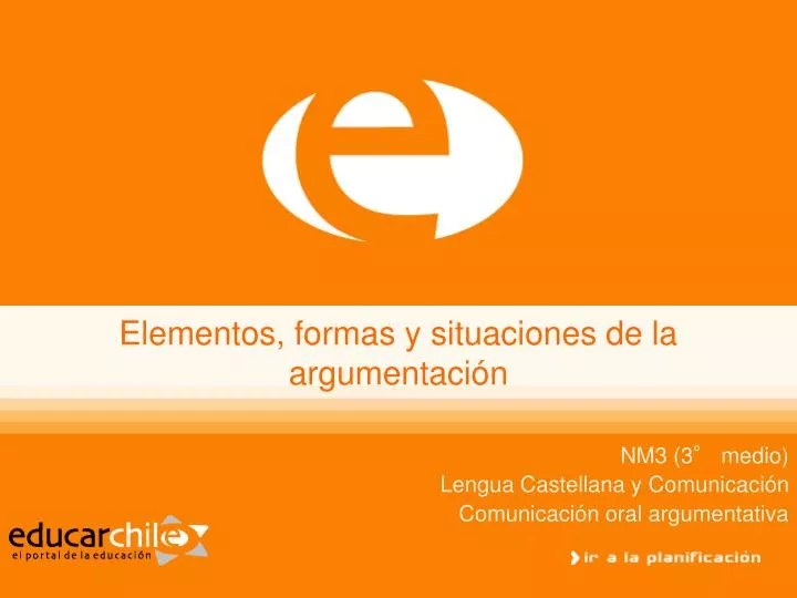 elementos formas y situaciones de la argumentaci n