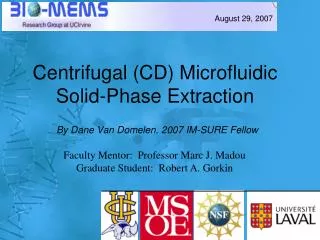 Centrifugal (CD) Microfluidic Solid-Phase Extraction