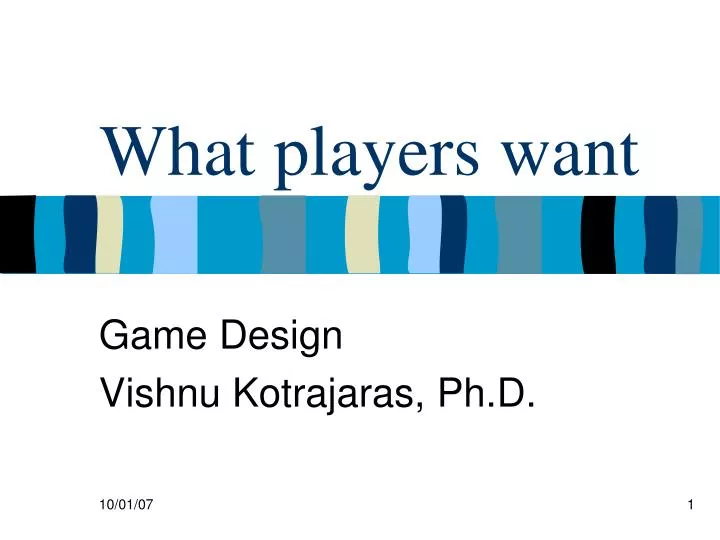 game design vishnu kotrajaras ph d
