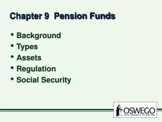 Chapter 9 Pension Funds