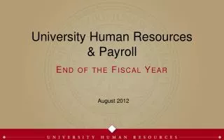 University Human Resources &amp; Payroll