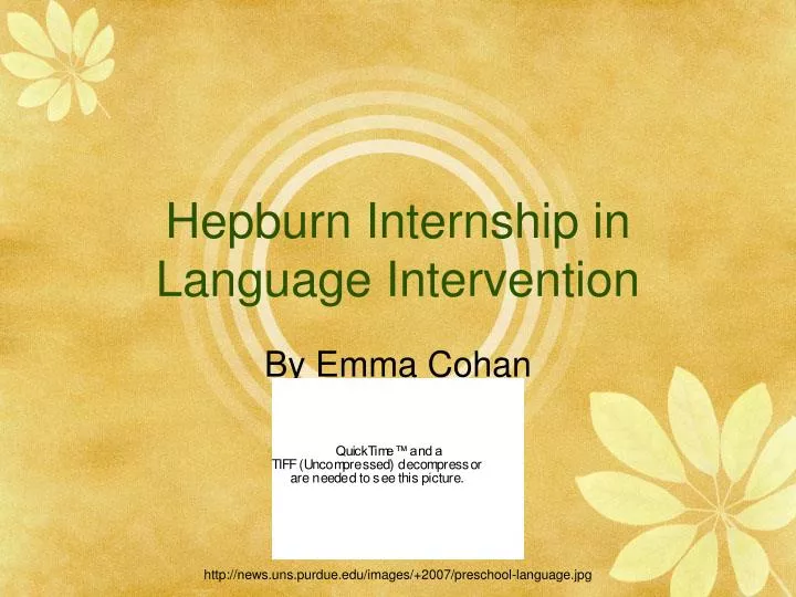 hepburn internship in language intervention