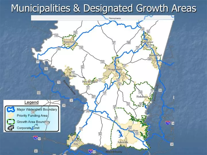 municipalities designated growth areas