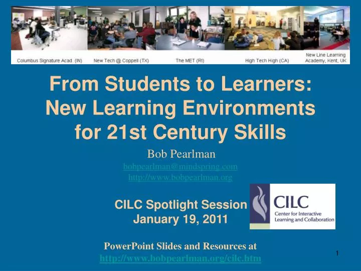 from students to learners new learning environments for 21st century skills