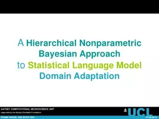 A Hierarchical Nonparametric Bayesian Approach to Statistical Language Model Domain Adaptation