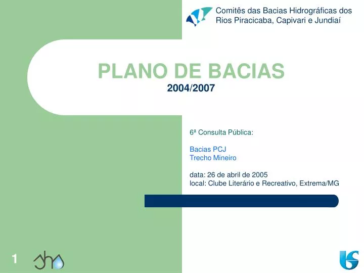 plano de bacias 2004 2007