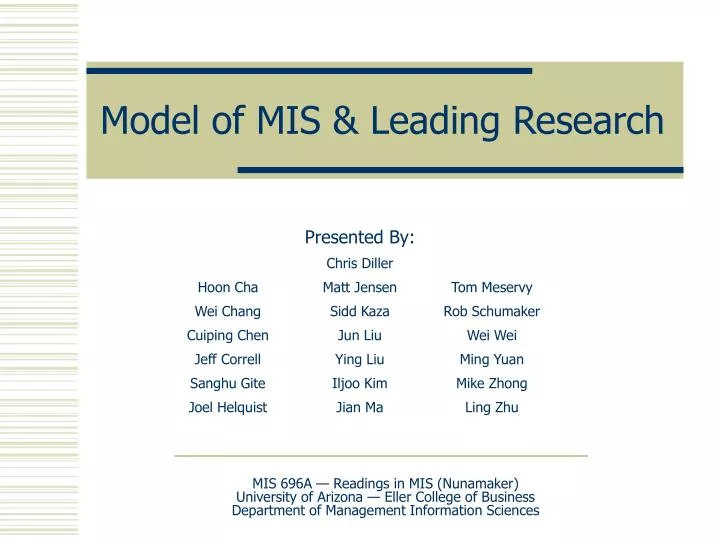 model of mis leading research