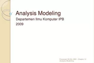 Analysis Modeling