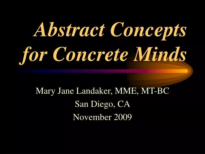 abstract concepts for concrete minds