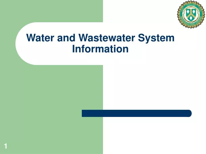 water and wastewater system information